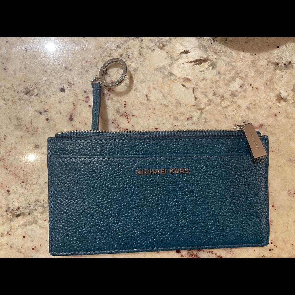 NWOT Michael Kors blue wallet